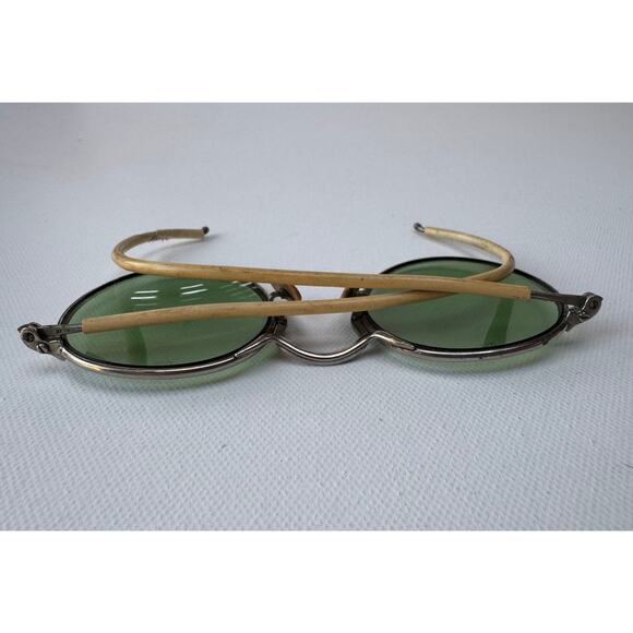 American Optical Ful-Vue Round Green Lens Glasses Steam Punk main image 5